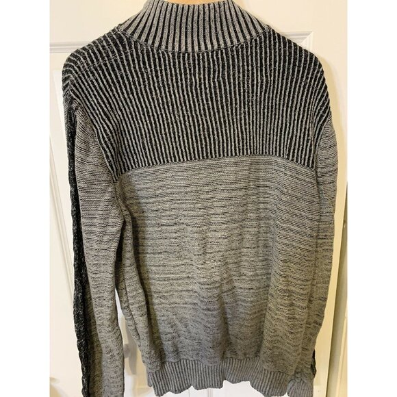 Rock & Republic Men’s Sz XL Black Gray 1/4 Zip Sweater - Picture 7 of 7
